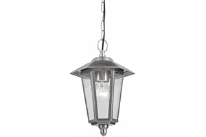 Contemporary Stainless Steel Hanging Lantern Porch Light by Happy Homewares