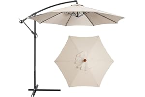 YLZBA Toldo Redondo de Repuesto para sombrilla de patio de 2m/2.7m/3m,6 Costillas Parasol De Repuesto para Sombrilla Cubierta de Repuesto para Sombrilla de Patio para exteriores, jardín, playa, (Solo toldo)