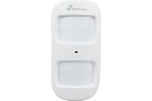 Nivian-Detector de Movimiento inalámbrico Compatible con Alarma Nivian-Apto para Interior–Inmune a Mascotas hasta 20Kg–Amplia Cobertura-Tamper Anti-sabotaje-Fácil instalación sin Necesidad de Cables