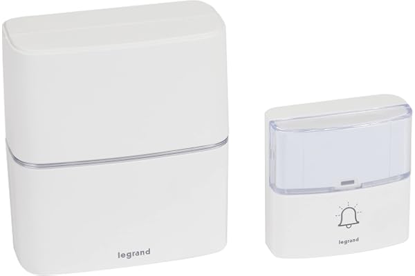 LEGRAND | Kit Carillon Et Sonnette Blanc, Sérénité, 30 Mélodies Dont MP3, Portée Radio 200m, Installation Sans Fil Facile