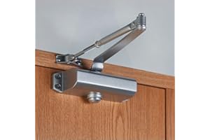 GOTOTOP 1 x hydrauliczny automatyczny samozamykacz, metalowy regulowany samozamykacz drzwi sterowanie do 45 kg, automatyczne samozamykacz do domu, sklepu, biura, dostępna instrukcja w języku angielskim