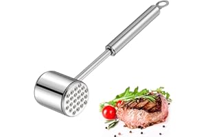 RHINOCEROSDANCE Attendrisseur de Viande 304 Inoxydable Marteau Viande Marteau Double Face, Marteau de Cuisine, Marteau a Steak, pour Bœuf Poulet Poisson, Maillet Professionnel pour Attendrir La Viande
