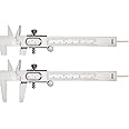Labworld vernier caliper slide caliper 12.5cm pack of 2 metallic for measurement of round objects and depth