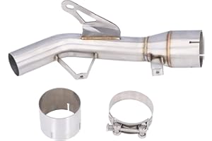 EVGATSAUTO Tubo Centrale di Scarico per Moto, Tubo di Collegamento Centrale di Scarico Resistente Al Calore in Acciaio Inossidabile 304 per Z900 2017 2018 2019 2020 2021