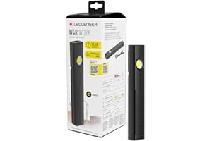 Ledlenser W4R Rechargeable Spot & COB LED Work Light, 220lm Portable Inspection Torch Inc Magnetic Base, Robust Clip, USB-C, Water Resistant 61g Pocket Torch for Household Workshop Garage Mechanic