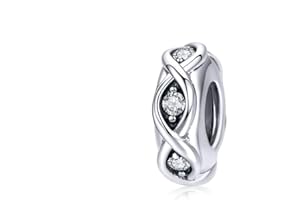 YIRONG JEWELRY Spacer Charm Breloque à clipser avec chaîne de sécurité en argent sterling 925 pour bracelet Pandora D