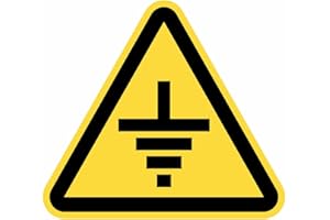 DESCONOCIDO Segnale adesivo avvertimento presa terra 15 pezzi da 4 cm adesivo triangolo giallo segnalazione pericolo (4 cm, presa terra)