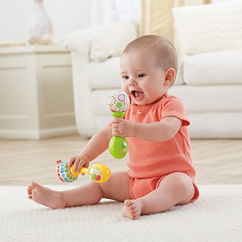 Mattel BLT33 – Fisher-Price Babys Rumba-Rasseln mit Stoffenden - 2