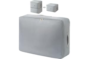 GAFUTOZM Sac de Compression Ultime Space Master Casa Corner, Organisateur d'Auto-Compression Ultra Peu Encombrant, Sacs de Rangement pour Couettes, Vêtements, Voyage et Maison (Gris, L)