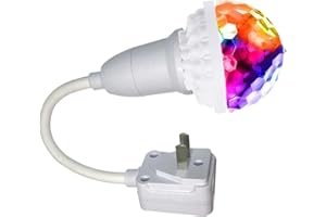 Cipliko Rotierendes magisches Kugellicht - Bunte drehende magische Kugel - Light-Party Lights Disco Ball, Retro-reflektierende Disco-Kugel-Lichter mit Steckdosen für Tisch, Schreibtisch, Zimmer
