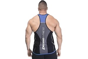 DECISIVE FITNESS Slim Fit Gym Stringer Vest for Men Breathable and Quick Dry Sportswear Bodybuilding Premium Tank Top for Workout Weight Lifting Running Muscle Athletic Top Plain
