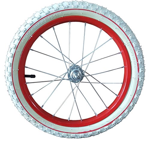16 Zoll Laufrad komplett Stahlfelge rot für Anhänger mit Muttern 16x2.125