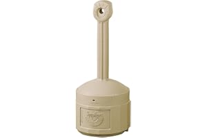 Justrite 26800B Cease-Fire Beige Cigarette Butt Receptacle