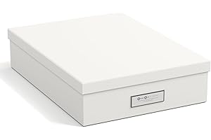 Bigso Box of Sweden 945145541 Boîte de Rangement Format A4 Panneau de Fibre Blanc 35 x 26 x 8,5 cm