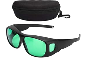 Hopcd Grow Glasses, Indoor LED Grow Room Glasses UV Polarizing with UVA/UVB Blocking+Color Correction for Tent Greenhouse Hydroponics Plant Light Eye Safe