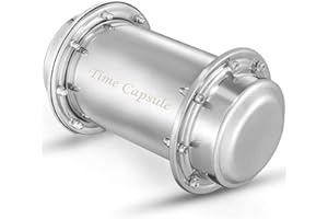 Jonoisax Capsule Temporelle Time Capsule - Anti-Corrosion étanche en Acier Inoxydable Conteneur de Capsule Durable Verrou pour de Futures,7.3Inch