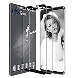 LK Protection écran LG V30, [2 Pièces][Couverture complète] Verre Trempé [Garantie de Remplacement à Durée de Vie] Screen Protector Film - Noir