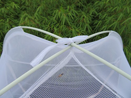 S/O® Moskitonetz mobil 200x180x155cm Mückenschutznetz Baldachin Insektenschutz Fliegengitter Mückennetz Betthimmel Pop up Zelt - 4
