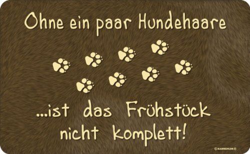 Resopal Frühstücksbrettchen Schneidebrett Hundehaare Pfotenabdrücke