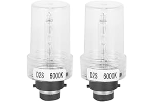 AMONIDA 2 Stück Weiße Xenon-ScheinwerferLampen, D2S 6000K 35W Auto-Ersatz-sichere Helle XenonScheinwerfer-Glühbirne