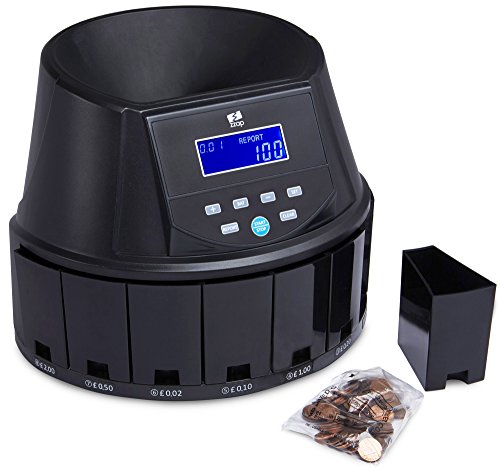 The ZZap CS30 - Automatic UK Coin Counter & Sorter - 300 coins/minute counting speed, batch counting and more!