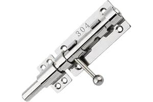 FITHACE Schieberiegel-Torriegel 304-Edelstahl-Laufriegelriegel robustes Türsicherheitsschloss verdickte Türriegel-Hardware mit Befestigungsschrauben für Scheunenzaun Schuppen Keller 16cm