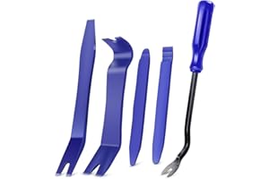 KOMUNJ 5 Pcs Trim Removal Tools, Efficient Radio Removal Tool, Sturdy Car Tools and Equipment, for Car Auto Door Clip Panel Trim Removal
