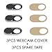 Produktbild Luxcathy 3 + 3pcs Ultra Thin Webcam Cover mit Magnet Slider für Datenschutz - Laptop, Smartphone, Tablet, Desktop verwenden