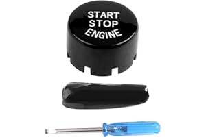TERISASS Pulsador para chasis Serie 3 F30 Serie 5 F10 F11 Motor de automóvil Botón de arranque de un botón(Black)