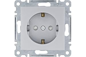 Toma schuko con protección infantil serie lumina (WL1062) color plata