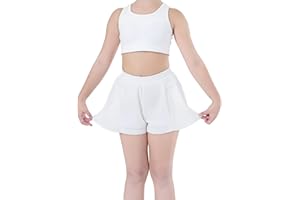 SPFASZEIV Shorts Mädchen Kurze Hose Sporthose mit Taschen Tennishose Kinder 2 in 1 Sommer Laufshorts 3-15 Jahre