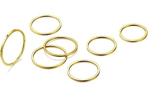 GoldChic - Anello da donna in acciaio inossidabile, anelli del dito, fede nuziale, per ragazza, midi, falange, 2/3/4/5/8/9/16 pezzi di fidanzamento ultra sottile Twist-[argento/oro/oro rosa] regalo