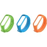 Kyver 3pcs Silicone Cord Compatible for Mi Band 4 and Mi Band 3 - Adjustable Comfortable Bracelet 3 Pack