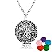 Produktbild Aromatherapie Halskette Damen Essential Oil Diffuser Necklace+5 Bunt Pads (Antikes Silber)
