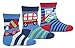 3 Pairs TICK TOCK Baby Boys Design Socks Cotton Rich Cute Bright Car Newborn