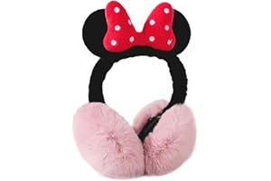 LOTGET Cute Bowknot Earmuff, Cartoon Plush Winter Warm Ear Muff Outdoors Ear Muffs for Women Girls Ear Cover Anti-Cold Ear Protector