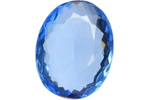 REAL-GEMS Brasilianischer Stein Topas 46,00 Ct. Feinster Ovalschliff Blauer Topas Lose Edelstein für Schmuck, Ring