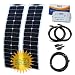 Produktbild 100 W (50 W + 50 W) 12 V schmal Flexible Back-Contact ETFE Solar Ladekabel Kit für Wohnmobil, Wohnwagen, Wohnmobil, RV, Boot oder Yacht, oder netzferne Solar Power Systems