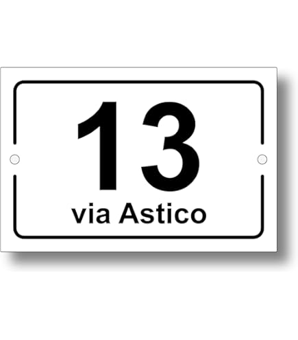 Cartello Civico 3D Acrilico Personalizzato - Numero E Nome Via Moderno, Per Esterni E Interni - Foto 2