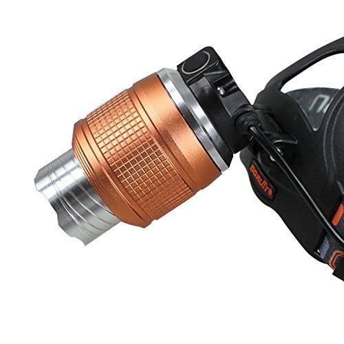 Boruit LED Stirnlampe Kopflampe LED-Hauptfackel, XM-L T6 2000 Lumen-LED-Scheinwerfer wasserdichte Zoomable nachladbares Scheinwerfer-Taschenlampen-Kopf-Lampen-Licht für das kampierende fischende das Radfahren laufende wandernde Jagd-kletternde Sicherheits-Licht - 4