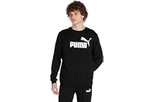 PUMA ESS Big Logo Crew TR Sudadera, Hombre, Black, XL