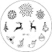 Born Pretty Nail Art Stamp Template Image Plate Xmas Deer Fireworks