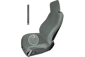 RELEDESA 1PC Upgraded Widened Neoprene Car Seat Cover for Dog Kids, Universal Waterproof Seat Protector Front Anti-Sweat with 3 Buckle Straps and Storage Pocket, for Van Truck SUV (Gray-Green)