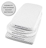 Ely ist & Co Stubenwagen-Bettlaken-Set 2 Stück 100% Jersey Baumwolle für Baby Girl – Grau chevron und Polka Dot - 6