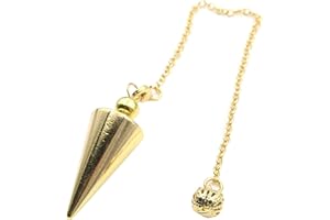 Hahhhha Kupfer-Pendel für Wahrsagung, spiritueller Punkt, Reiki-Kegelanhänger, Wahrsagung, Heilung, Wünschelrutenpendel