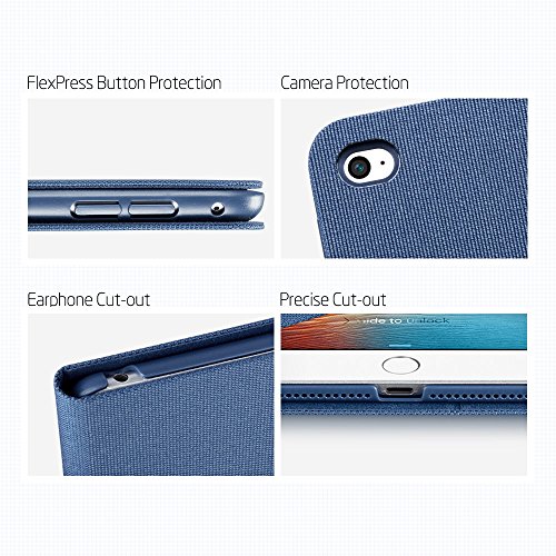 iPad Mini 4 Hülle, ESR® Auto aufwachen / Schlaf Funktion und Einstellbarem Blickwinkel Funktion Schutzhülle für iPad Mini 4 (Himmelblau) - 6