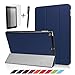 Produktbild Hohe Qualität Prämie Ultra Schlank Leicht Smart Cover Tasche für Apple iPad 9.7 2017 Tablet PC + Displayschutzfolie und Stylus Pen (iPad 9.7, Navy blau)