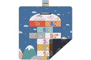 ROSSRORE Outdoor Picnic Mat Children's Crawling Play Yoga Floor Mat Camping Waterproof Mat-Leap Chess