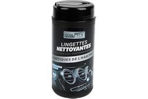 TURBOCAR - Lingettes Nettoyantes pour Voiture et Plastiques Intérieurs - Boîte de 40 - Nettoient et Dépoussièrent les Surfaces de l'Habitacle
