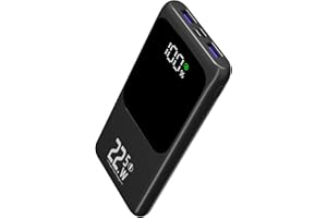 JONKUU Przenośna ładowarka 10000mAh-20000mAh 22,5W PD & QC 3.0 Power Bank Szybkie ładowanie 3 Wyjścia 2 Wejścia Zewnętrzna Bateria Kompatybilna z iPhone'ami Tabletami i innymi (Czarny, 10000mAh)